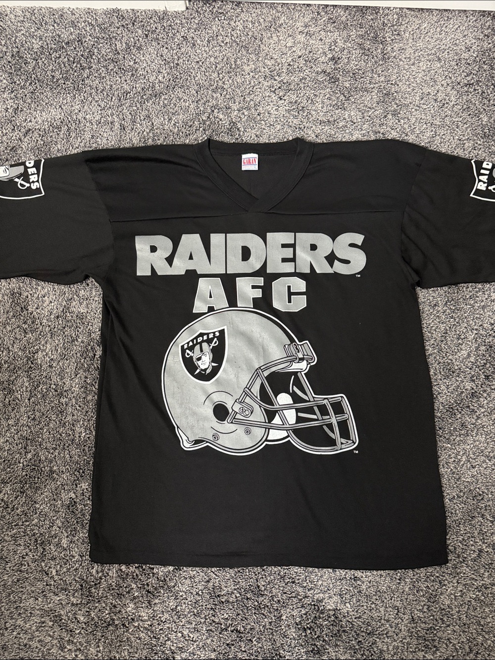 VTG 1990 Los Angeles Raiders AFC Graphic Tee - Large